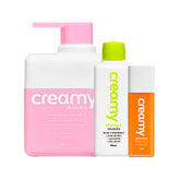 Kit Facial Creamy - Ácido Tranexamico 90 ml + Emulsão De Limpeza 180ml + Sérum Facial Vitamina C 30 ml